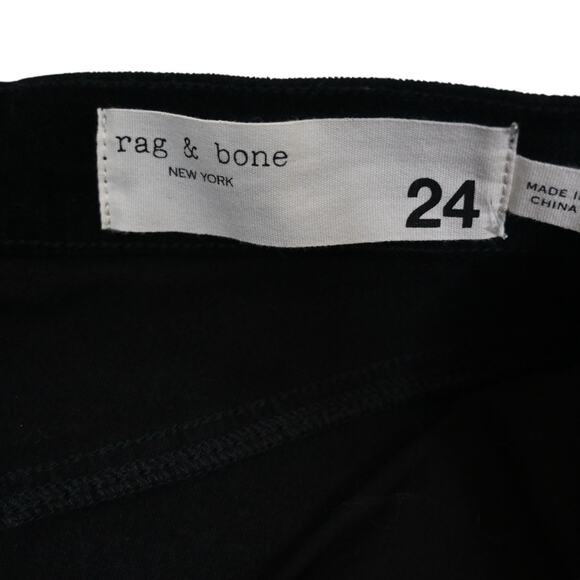 rag & bone Women's 24 Nina Black Velvet Skinny Jean - Picture 11 of 13